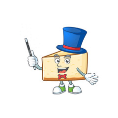 Sticker - Talented cheese cake Magician cartoon design style