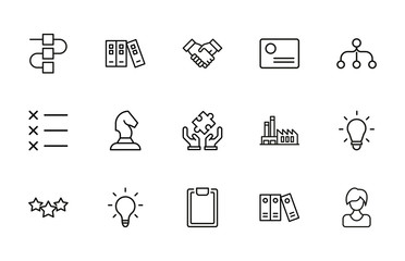 Sticker - Icon set of start up.