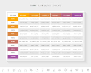 Wall Mural - Infographic Table Layout