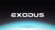 Exodus, an abstract sporty technology science alphabet font. digital space typography vector illustration design
