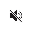 Sound Off Icon Vector Design Flat Style Symbol.  Mute Button Speaker Icon. speaker mute icon ui vector. Audio speaker closed icon vector