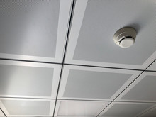 Fire Detector At False Ceiling. Fire Alarm System