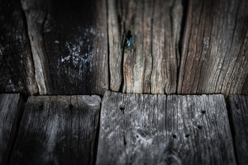 Weathered old wooden dark background