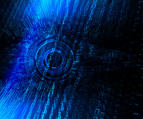 blue cyber circuit future technology concept background