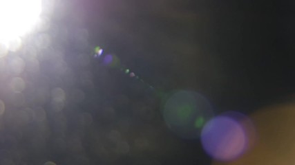 Wall Mural - beautiful abstract defocused lens flare on a dark background. real light leaks and lens flare.
