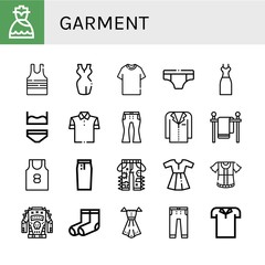 Poster - garment icon set