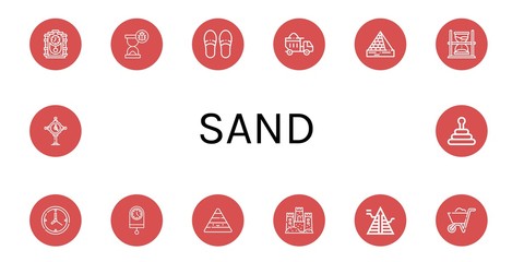 Poster - Set of sand icons