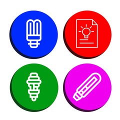 Wall Mural - energy-saving icon set