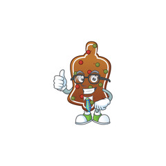 Poster - Cartoon character design of gingerbread bell successful businessman