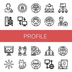 Sticker - profile icon set