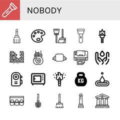 Sticker - nobody icon set