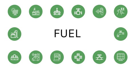 Sticker - Set of fuel icons