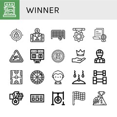 Wall Mural - winner icon set