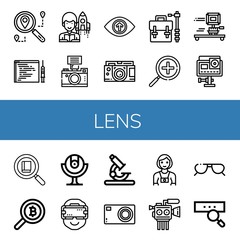 Sticker - lens icon set