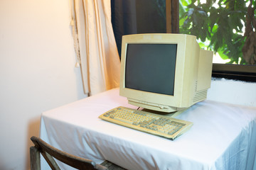 old personal computer . ancient concept