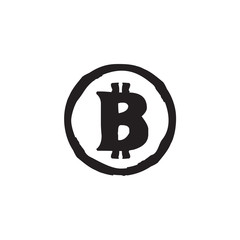 Wall Mural - Bitcoin currency icon logo design vector