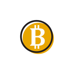 Wall Mural - Bitcoin currency icon logo design vector