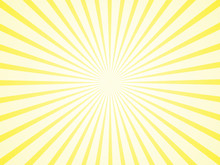 Sunlight Abstract Yellow Background. Retro Bright Backdrop With Sun Rays Vector Illustration