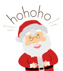 Sticker - Santa Onomatopoeia Sound Hohoho Illustration