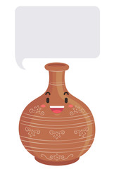 Sticker - Mascot Pot Earthen Jar Speech Bubble Illustration