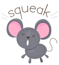 Mouse Onomatopoeia Sound Squeak Illustration