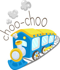 Poster - Train Onomatopoeia Sound Choo Choo Illustration