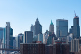 Fototapeta Nowy Jork - Lower Manhattan New York City Skyline Scene with Old and Modern Skyscrapers and Buildings