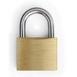 padlock isolated on white background, lockdown concept