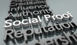 © iQoncept - Social Proof Influence Authority Power Behavior Reputation Words 3d Illustration