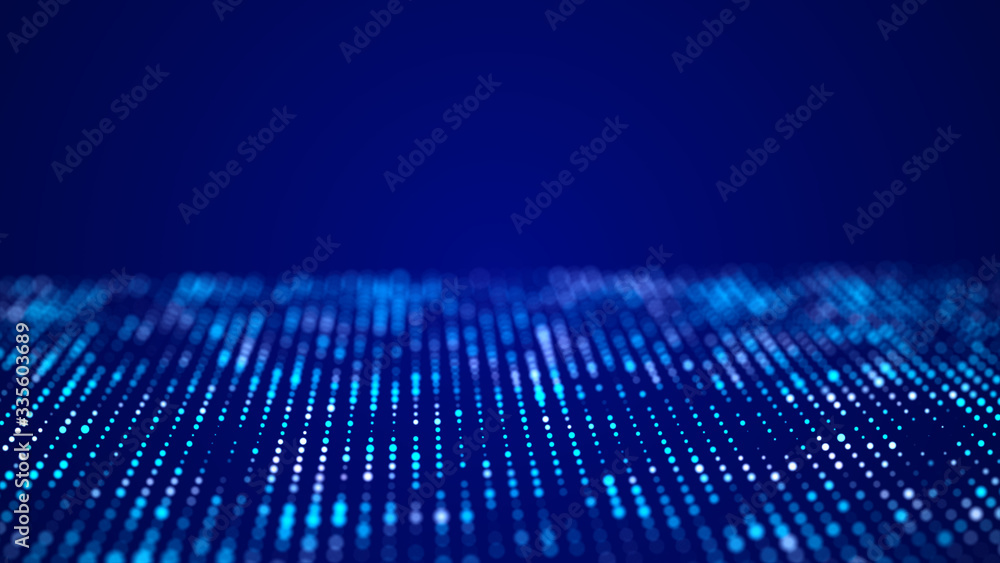 Technology abstract background. Big data visualization. Futuristic ...