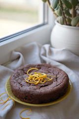 Wall Mural - Homemade Chocolate Pie with Orange