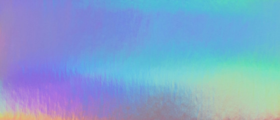 Aufkleber - Blurred abstract trendy rainbow holographic banner background in 80s style. Blurred texture in violet, pink and mint bright neon colors.