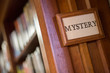 Library Mystery Section sign