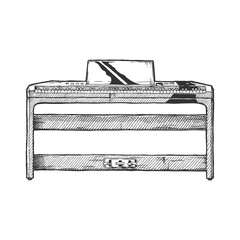 Wall Mural - illustration of digital piano.