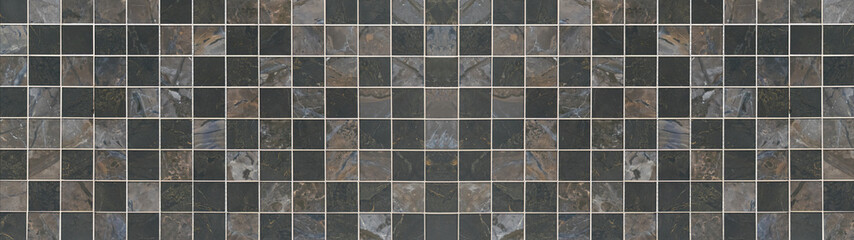 Black anthracite gray brown beige square cement concrete vintage retro tiles texture background banner panorama