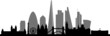 LONDON City Skyline Silhouette Cityscape Vector