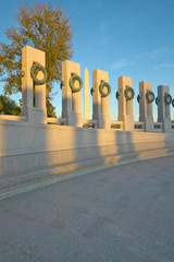 Wreaths at the U.S. World War II Memorial ,Washington D.C.