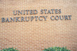 A sign that reads ÒUnited States Bankruptcy CourtÓ