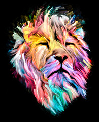 Wall Mural - Multicolor Lion