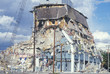 A demolished building at Olympic Blvd after the Northridge earthquake in 1994