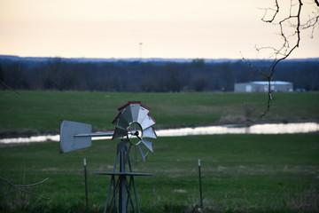 Wall Mural - Farm Sunset