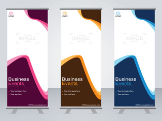 Business banner roll up set,standee banner template,Modern banner.