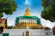 Ancient Pagoda In Phra Kaew Don Tao Temple