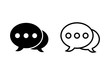 © Oliviart - Chat icons set on white background. Chat vector icon. Speech bubble