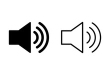 Speaker Icons Set. Volume Icon. Loudspeaker Icon Vector. Audio. Sound