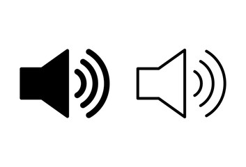 speaker icons set. volume icon. loudspeaker icon vector. audio. sound
