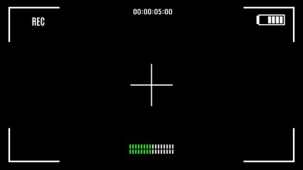 Sticker - Camera recording screen, viewfinder on black background