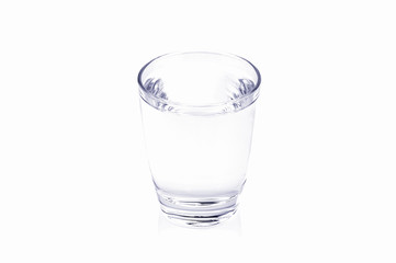 Glass of water isolated on white background