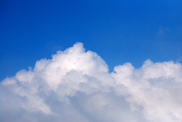 Wall Mural - Nature Clearly blue Sky and White Clouds Texture Background