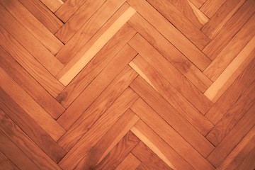 High angle view of a hardwood floor under the lights in a house